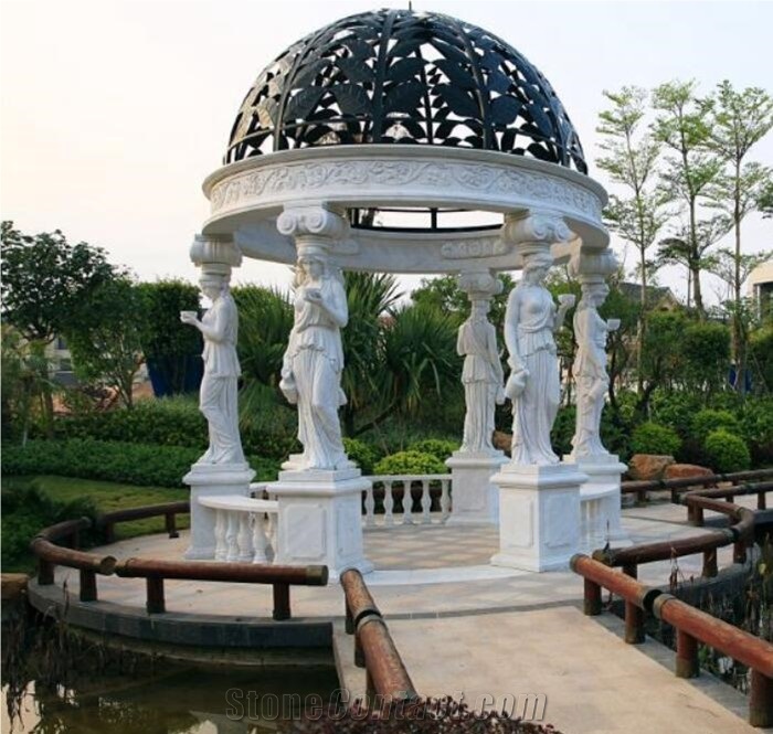 Outdoor Garden White Marble Gazebos for Sale