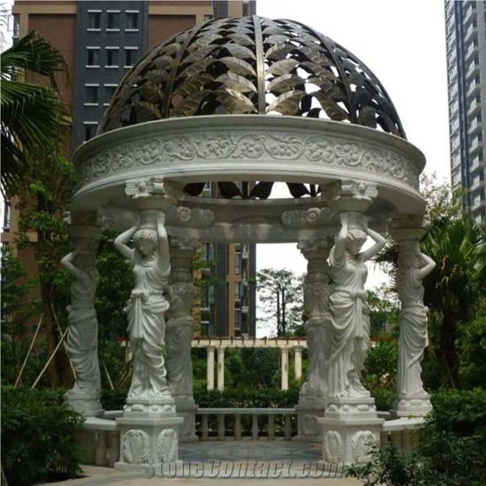 Outdoor Garden White Marble Gazebos for Sale