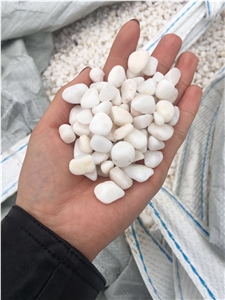 Landscape White Marble Tumbled Gravel Pebble