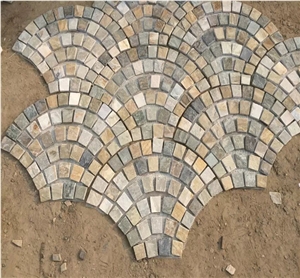 Wholsale Natural Stone Slate Cobblestone Paver Mat Wholsale Natural Stone Slate Cobblestone Paver Mat