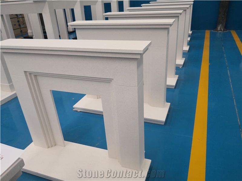 Modern Fireplace White Marble Hearth Wholesales