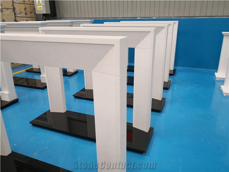 Modern Fireplace White Marble Hearth Wholesales