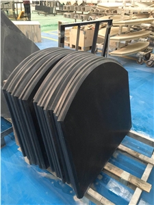 Shanxi Black Granite Fireplace Hearth Surround