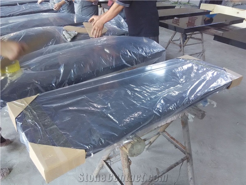 Shanxi Black Granite Polished Firepalce Hearth