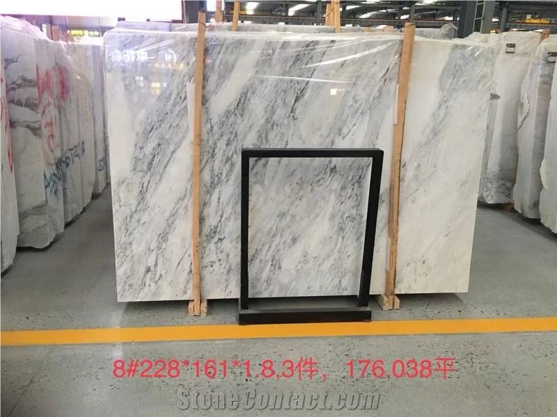 Chinese White Marble Calacatta Taupe Marble Blocks