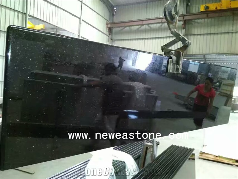 Black Star Galaxy Granite Full Bullnose Countertop