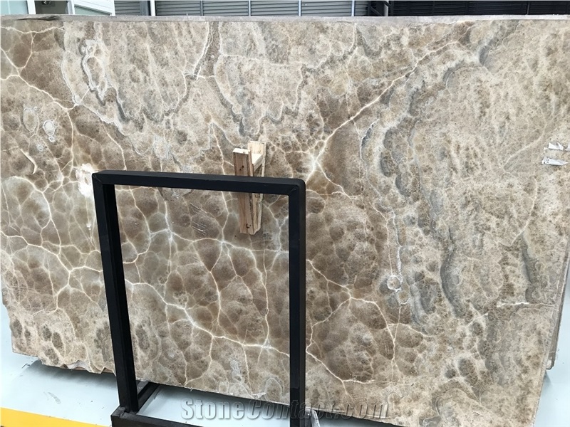 Grey Painting Onyx Slab,Brown Bubble Onyx Tile