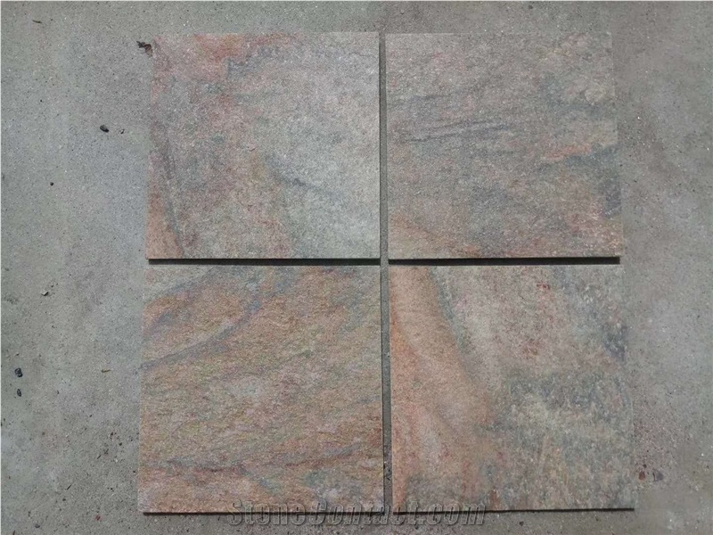 China Rusty Quartzite Tiles Slabs Patio Flooring