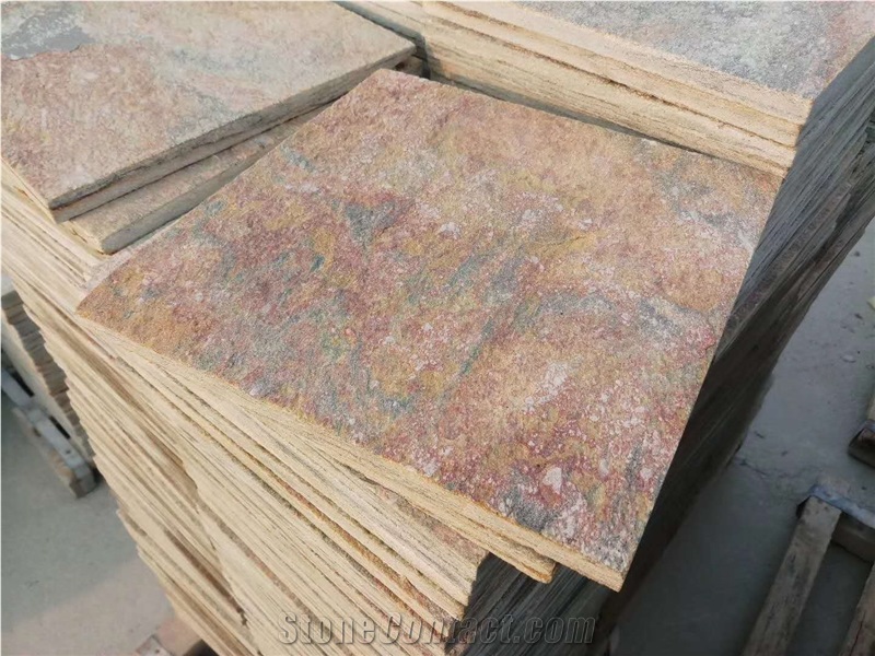 China Rusty Quartzite Tiles Slabs Patio Flooring