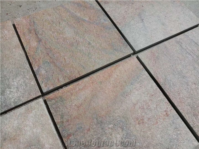 China Rusty Quartzite Tiles Slabs Patio Flooring