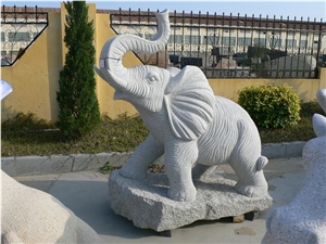 Granite Handcarved Elephant Sculpture Carvings
