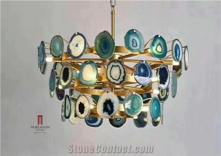 Agate Stone 11-Light Sputnik Chandelier