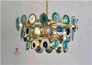 Agate Stone 11-Light Sputnik Chandelier