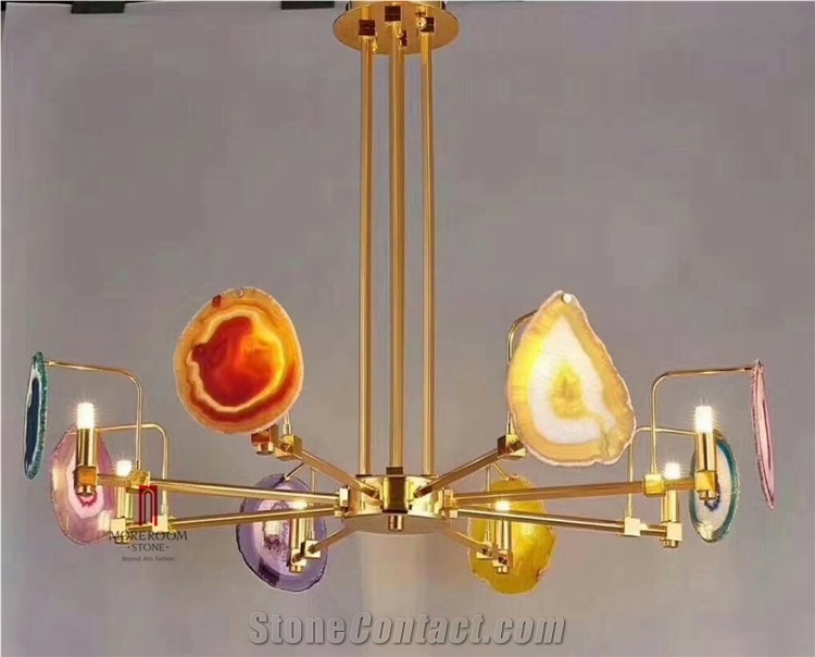 Agate Stone 11-Light Sputnik Chandelier