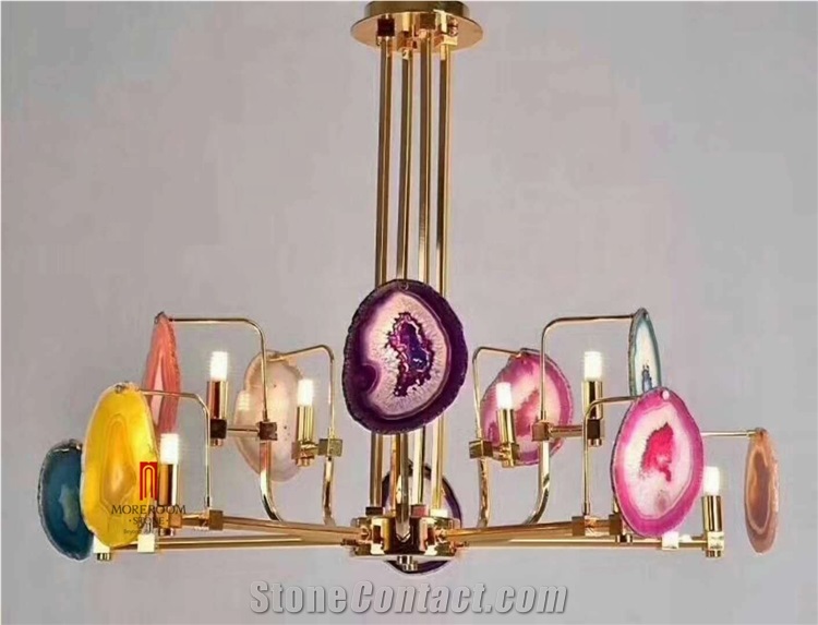 Agate Stone 11-Light Sputnik Chandelier