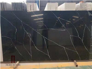 Marble Black Look Quartz Stone Slabs Marble Black Look Quartz Stone Slabs