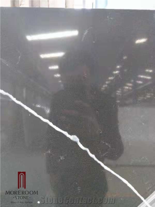 Marble Black Look Quartz Stone Slabs