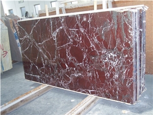 Red Marble Slab Tiles Floor Bathroom Covering