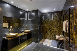 Solid Marble Tiger Eye Stone Wall Panel