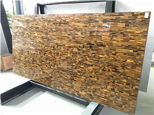 Solid Marble Tiger Eye Stone Wall Panel