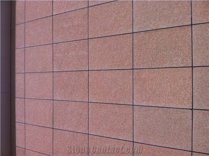 Yinshan Red Granite Walling Tiles Cladding Stone