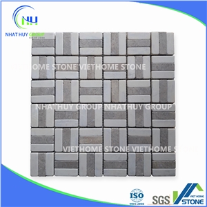 Crystal White and Silver Grey Marble Honed Tumbled Brick Chipped Mosaic Crystal White and Silver Grey Marble Honed Tumbled Brick Chipped Mosaic