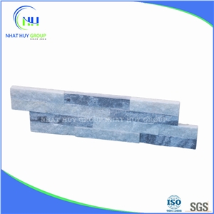 Light Grey and White Shiny Wall Cladding Marble Exposed Wall Stone