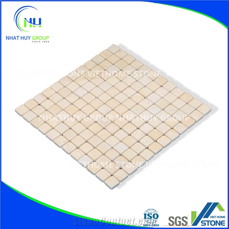Polished Crystal White Marble Honeycomb Mosaic