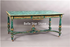 Malachite/Green Onyx Gemstone Tea Tables