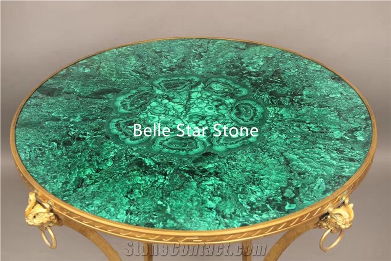Malachite/Green Onyx Gemstone Tea Tables