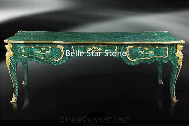Malachite/Green Onyx Gemstone Tea Tables
