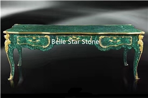 Malachite/Green Onyx Gemstone Tea Tables