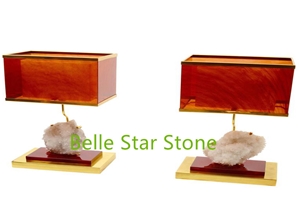 White Crystal Backlit Semiprecious Stone Counters