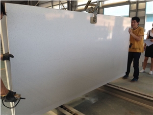 White Crystal Quartz Slab for Kitchen and Bathroom