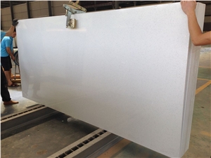 White Crystal Quartz Slab for Kitchen and Bathroom