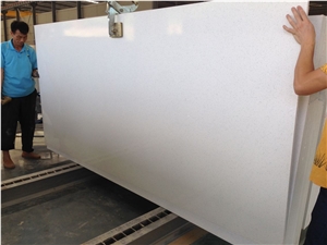 White Crystal Quartz Slab for Kitchen and Bathroom