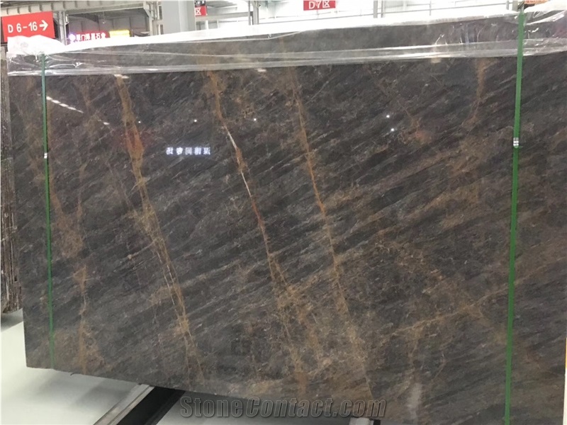 Golden Bvlgari Marble Slabs&Tiles Brown Quarry Own