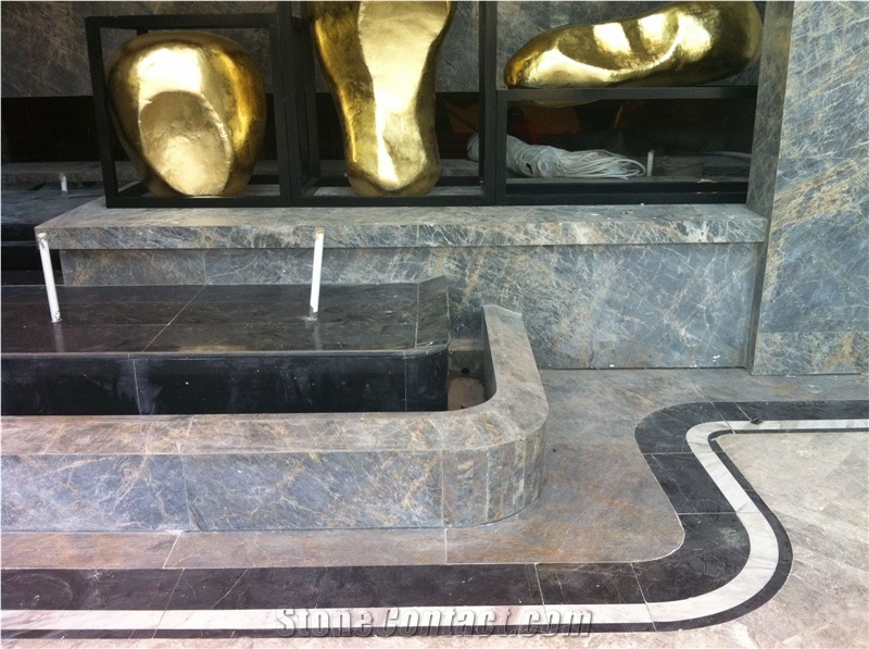 Golden Bvlgari Marble Slabs&Tiles Brown Quarry Own