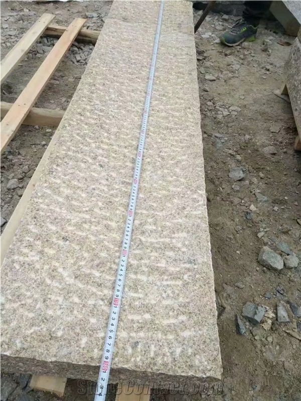 G682 Golden Rusty Granite Pineapple Paving Stone