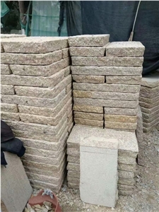 G682 Golden Rusty Granite Pineapple Paving Stone
