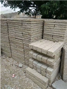 G682 Golden Rusty Granite Pineapple Paving Stone
