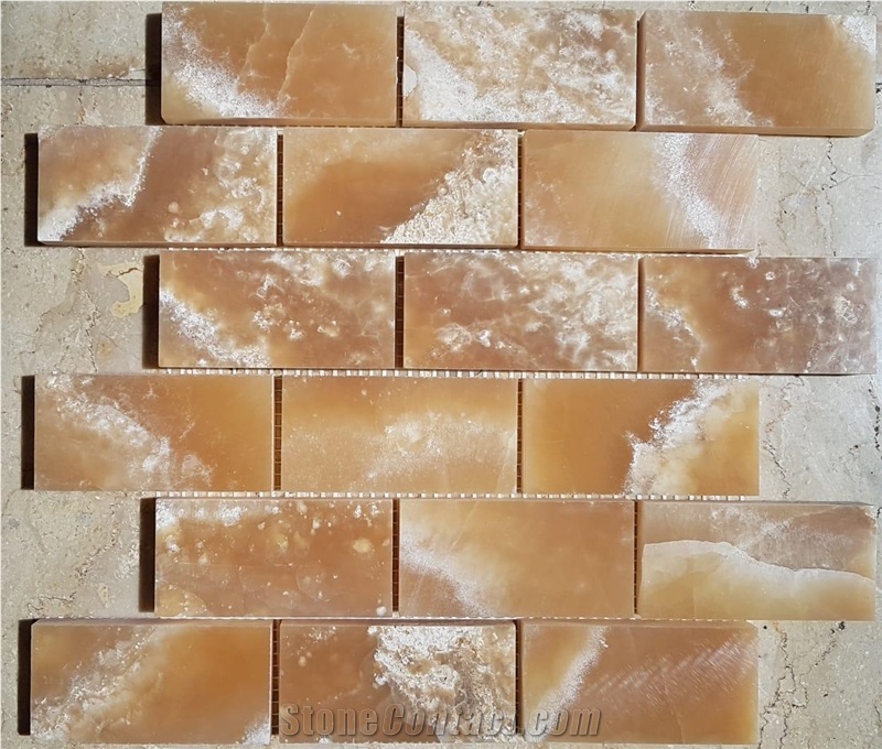 Bali Honey Onyx Mosaic Tile Brown Onyx Mosaic