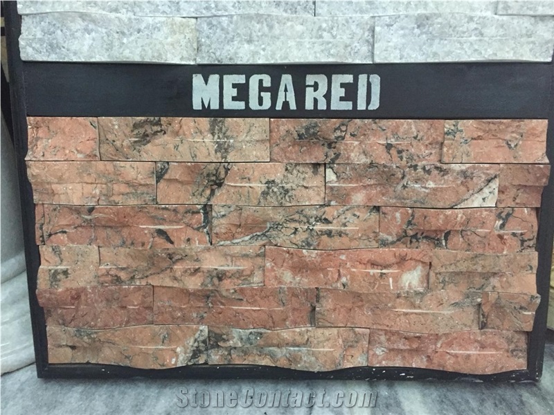 Bali Mega Red Split Marble Mosaic Pattern