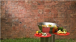 Bali Mega Red Split Marble Mosaic Pattern