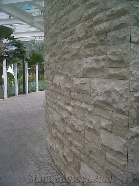 Bali Yellow Sandstone Mushroomed Exterior Wall