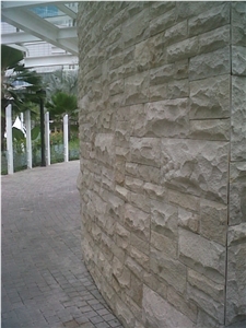 Bali Yellow Sandstone Mushroomed Exterior Wall