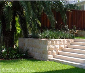 Bali Yellow Sandstone Mushroomed Exterior Wall