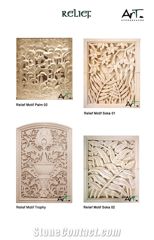 White Limestone Wall Reliefs Carving