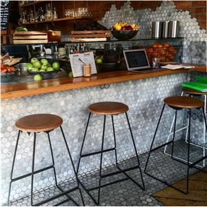 White Marble Hexagonal Mosaic Interior Stone