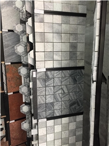 White Marble Hexagonal Mosaic Interior Stone